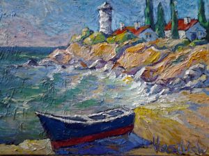 Живопись, Импрессионизм - Лодка у маяка