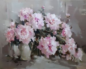 Живопись, Импрессионизм - Розовые пионы