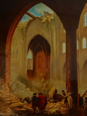 Живопись, Масло - Копия «Разрушение церкви»