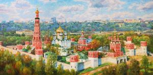 Живопись, Городской пейзаж - Величие Новодевичьего монастыря