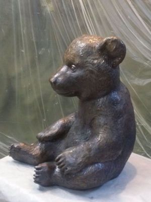 Скульптура, Реализм - Скульптура «Медвежонок».Моя композиция «Медвежье семейство»