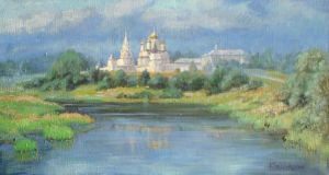 Живопись, Пейзаж - Вид на Можайский Лужецкий Ферапонтов монастырь