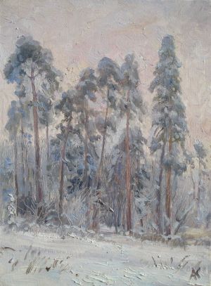 Живопись, Масло - Измайловский лес. Зима