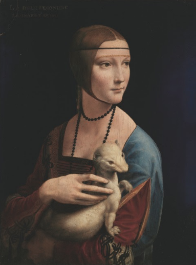 Картина Леонардо Да Винчи - «Дама с горностаем»