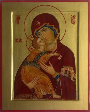 Живопись, Темпера - Владимирская икона Божией Матери