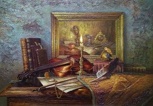 Живопись, Романтизм -  «Натюрморт со скрипкой»