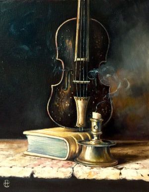 Живопись, Реализм - натюрморт со скрипкой 