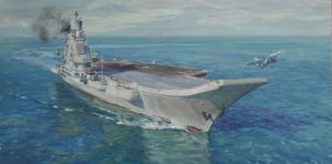 Живопись, Морской пейзаж - «Адмирал Кузнецов» в походе.