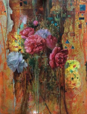 Живопись, Экспрессионизм - «Пионы» серия«Цветы как энергия»