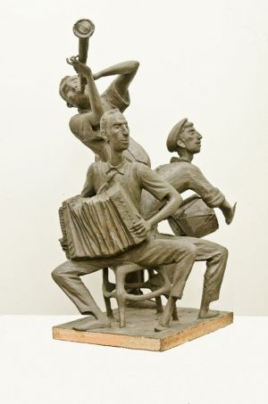 Скульптура, Круглая -  Folk musicians