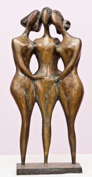 Скульптура, Импрессионизм - Three friends 