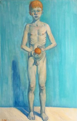 Живопись, Модерн -  «Ребенок, держащий в руках апельсин» 