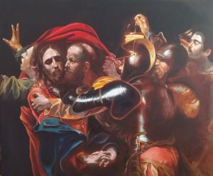 Живопись, Реализм - «Взятие Христа под стражу» копия Караваджо