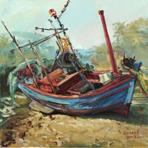 Живопись, Реализм - Thailand, Old fishing schooner