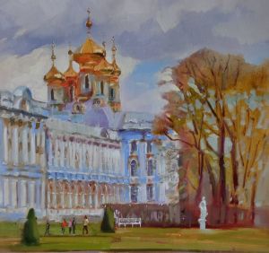 Живопись, Городской пейзаж - Екатерининский дворец в Царском селе