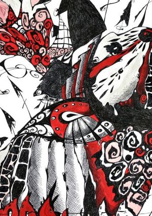 Графика, Сюжетно-тематический жанр - Грёзы самурая