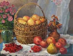 Живопись, Натюрморт - Корзина с фруктами - Fruit basket