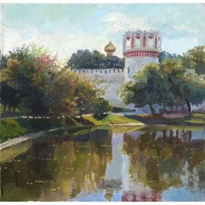 Живопись, Городской пейзаж - Новодевичий монастырь. Солнечный день