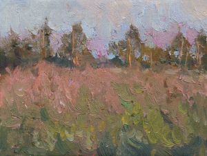 Живопись, Пейзаж - Последние лучи заходящего солнца