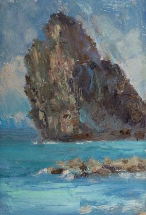 Живопись, Морской пейзаж - Вид на скалу Дива
