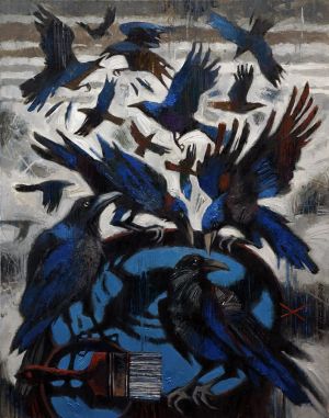 Живопись, Анималистика - Синие птицы