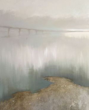 Живопись, Пейзаж - Туманный берег Камы