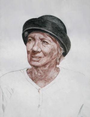 Графика, Портрет - Дама в шляпке