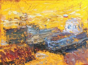 Живопись, Морской пейзаж - Эжва - желтая вода