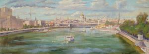 Живопись, Городской пейзаж - Вид с Андреевского моста