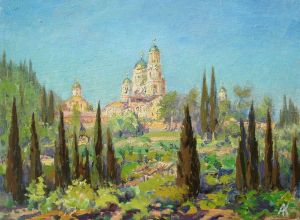 Живопись, Реализм - Абхазия. Вид на Новоафонский монастырь
