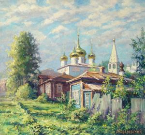 Живопись, Пейзаж - Гороховец. Вид на Благовещенский собор