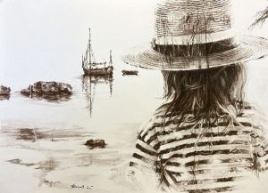 Графика, Морской пейзаж - Его Корабли