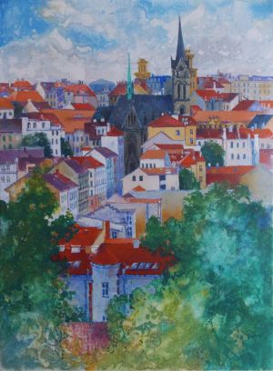Живопись, Экспрессионизм - Вид на Прагу из Витков парка