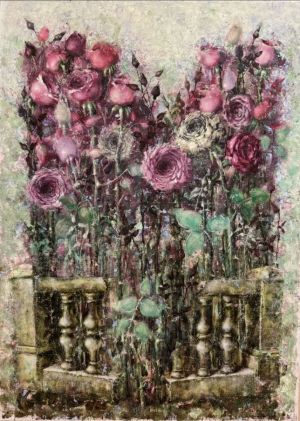 Живопись, Пейзаж - Розовый сад