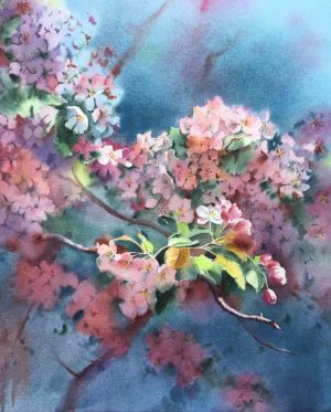 Графика, Реализм - Цветущая яблоня Blooming apple tree