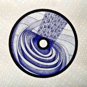 Графика, Абстракционизм - Индиго (3) Фантастическая космическая абстракция