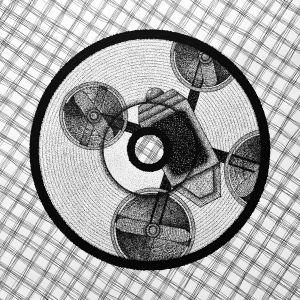 Графика, Интерьер - Дрон Квадрокоптер Самолет Черно-белая графика