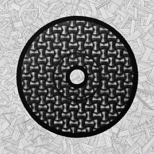 Графика, Акрил - Ребра Черно-белая объемная графика с орнаментом