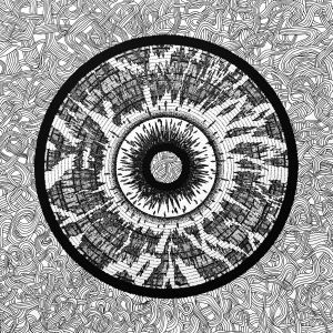 Графика, Интерьер - Всплеск Черно-белая графика с узором Виниловая пластинка