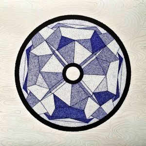 Графика, Мифологический жанр - Индиго (4) Остроугольный инопланетный кристалл