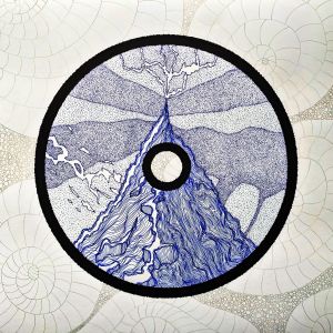 Графика, Мифологический жанр - Индиго (2) Энергетическая гора с электрическим током