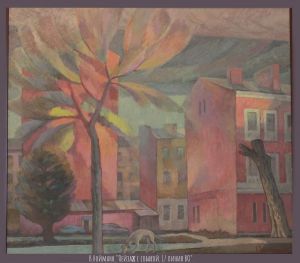 Живопись, Романтизм - Пейзаж с собакой. 17 линия Васильевского острова