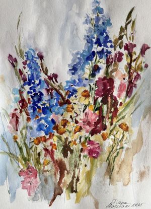 Живопись, Пейзаж - Летние цветы. № 2