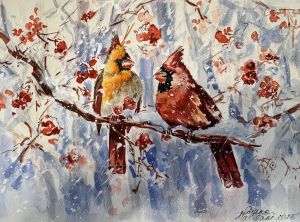 Живопись, Анималистика - Снег идёт...