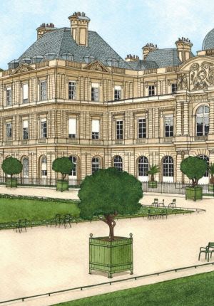 Живопись, Городской пейзаж - Люксембургский сад, Париж