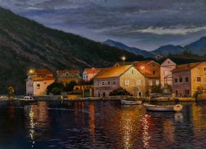 Живопись, Морской пейзаж - Средиземноморский городок.