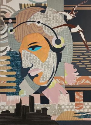 Графика, Фигуративизм - Отпуск закончился. Коллаж