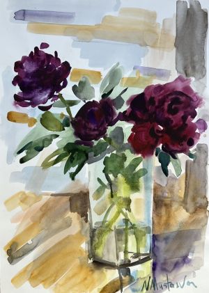 Графика, Натюрморт - Flowers