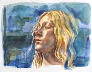 Графика, Портрет - Свежесть ветра