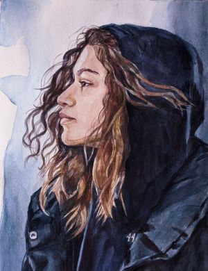 Графика, Портрет - Спокойная уверенность